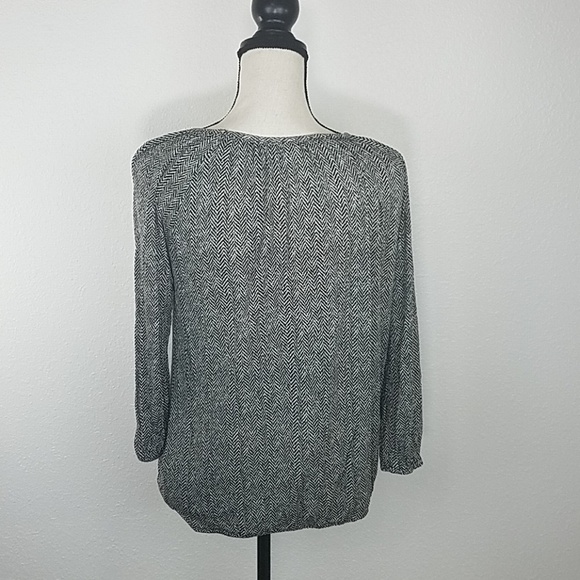 MICHAEL KORS Black & White Printed Top, size PM - Picture 3 of 6